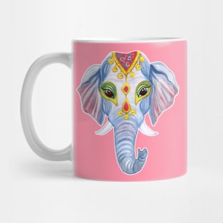 Cute Decorated Watercolor Elephant Mug